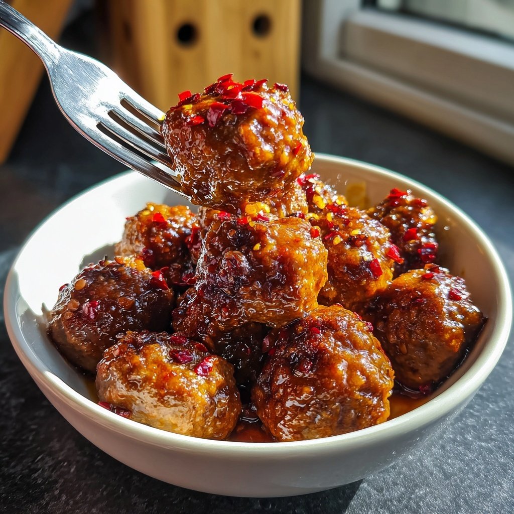 Spicy Honey Garlic Meatballs
