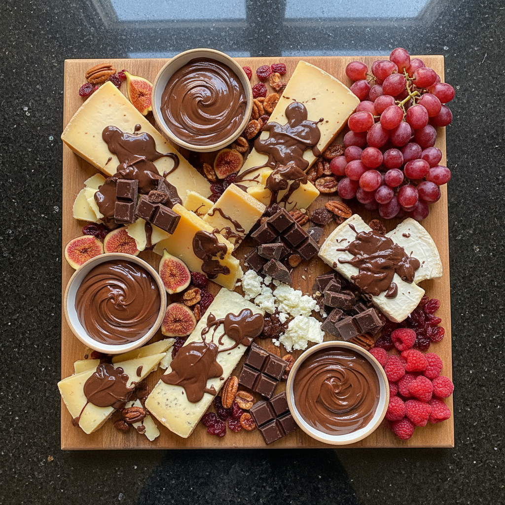 Elegant Cheese and Chocolate Board