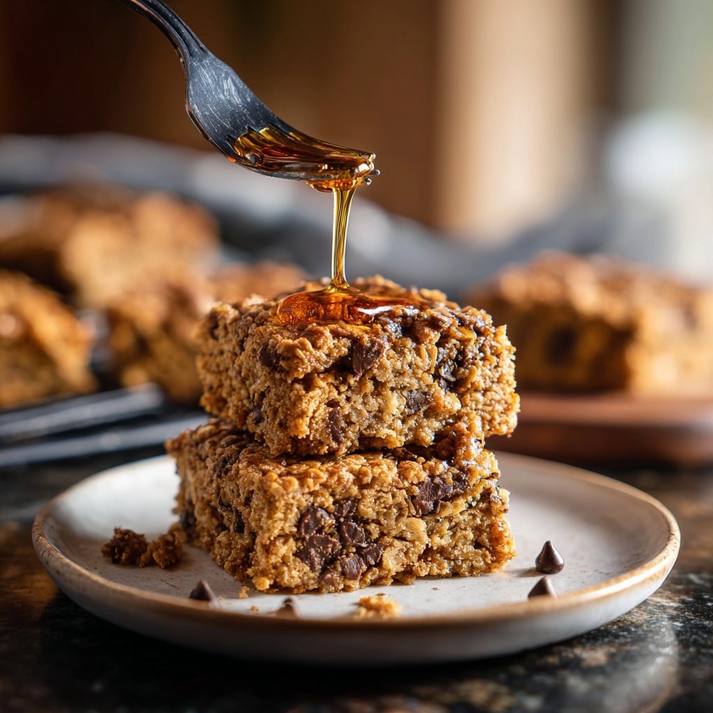 Baked Oatmeal Breakfast Squares with Chocolate Chips​