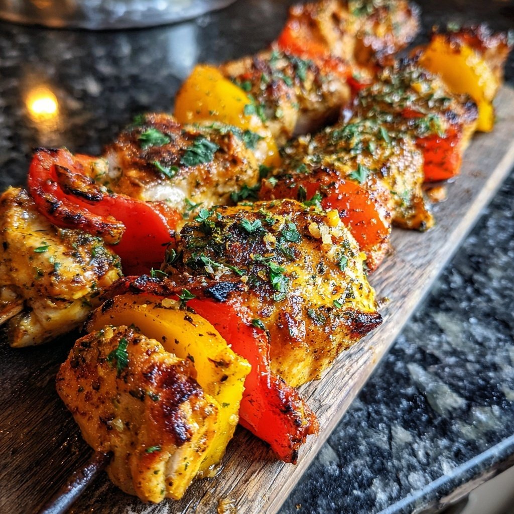 Easy Mediterranean Chicken Skewers