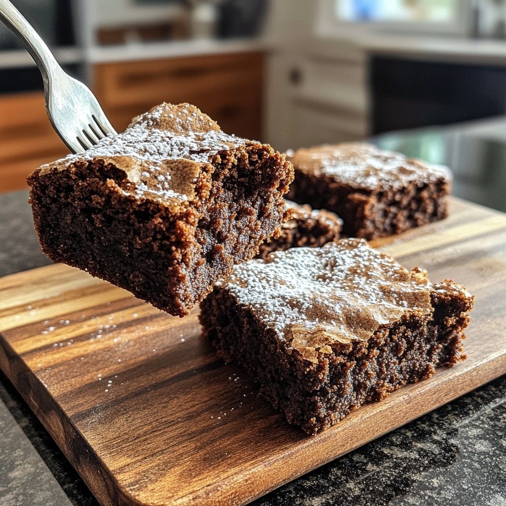 Christmas Brownies with Gingerbread Spices