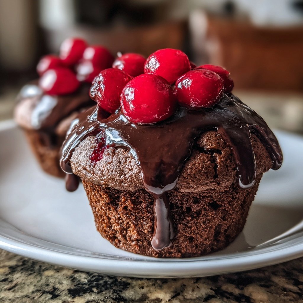 Cherry Chocolate Cupcake Delight