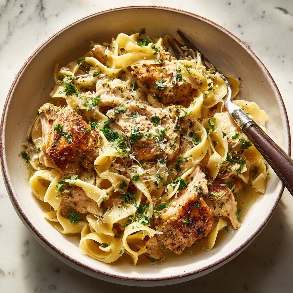 Chicken with Buttered Noodles