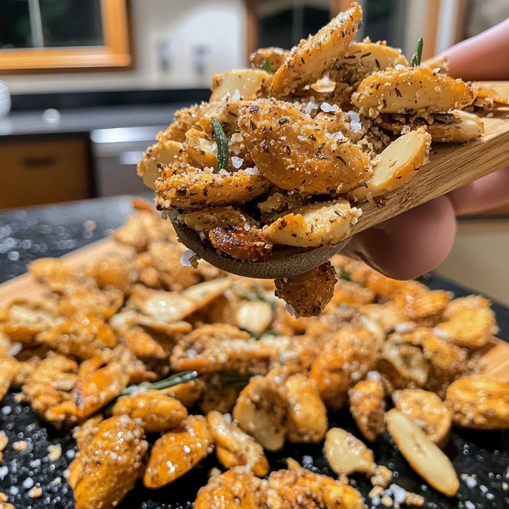 Sweet and Savory Roasted Nuts with Rosemary