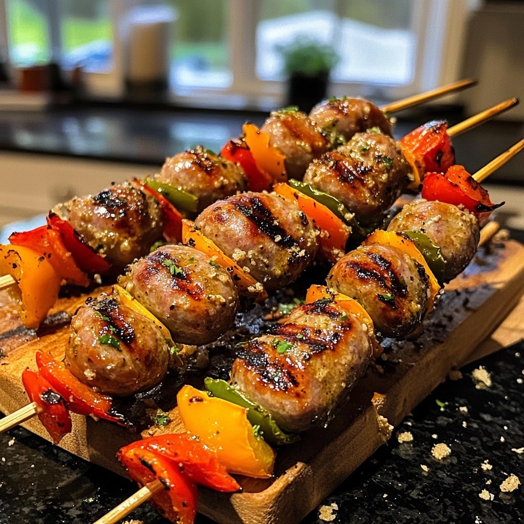 Mini Bratwurst Skewers