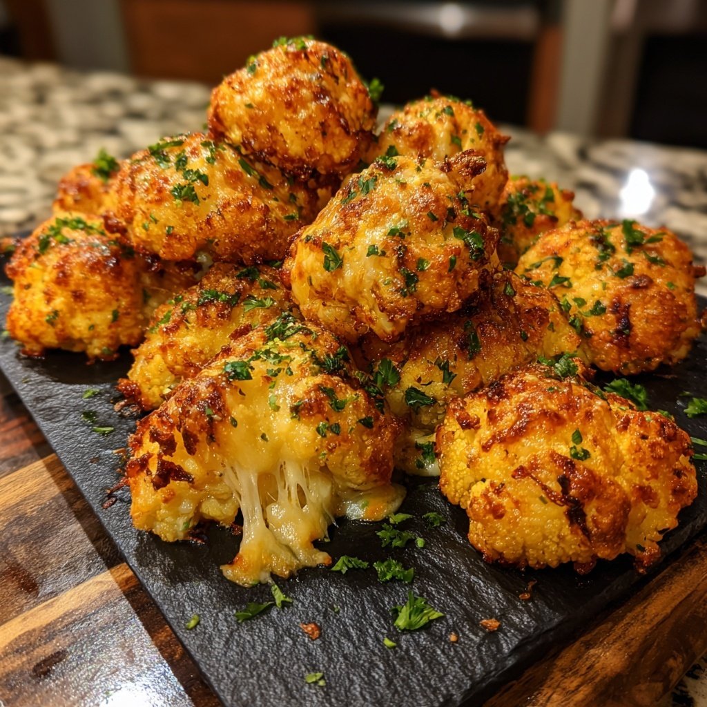 Garlic Parmesan Cauliflower Bites