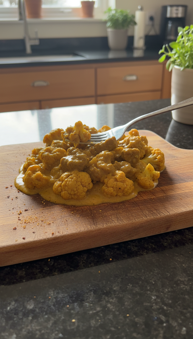 Golden Curried Beef and Cauliflower