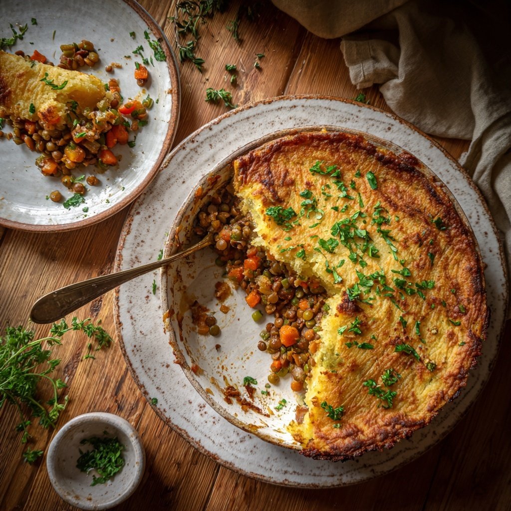 Warm Lentil Shepherd's Pie