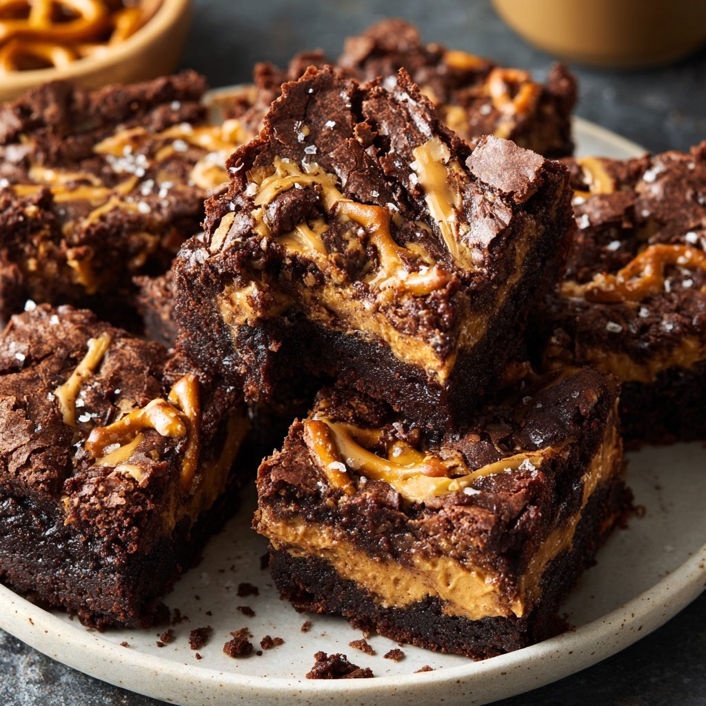 Peanut Butter Pretzel Brownies