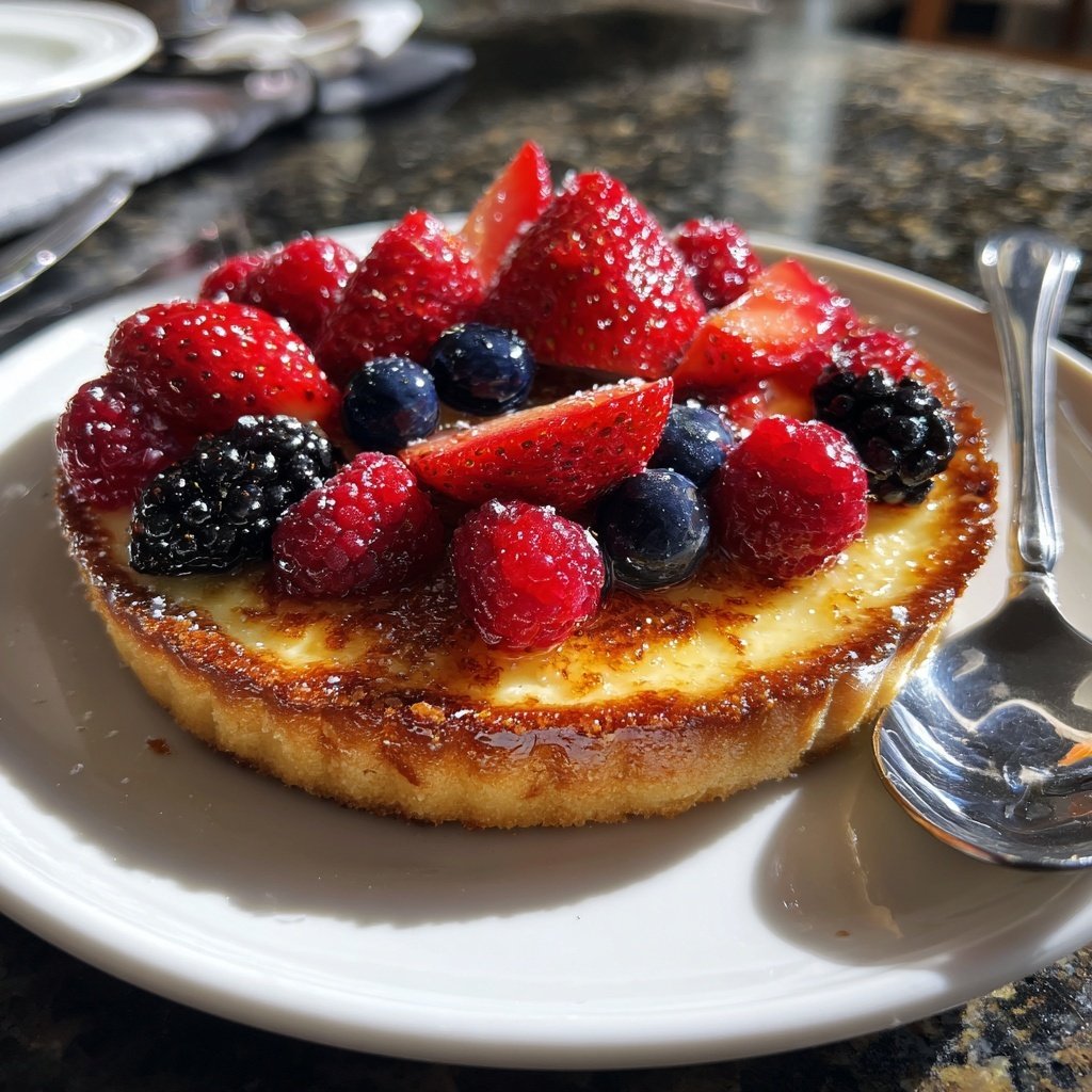 Creme Brulee Tart With Berries