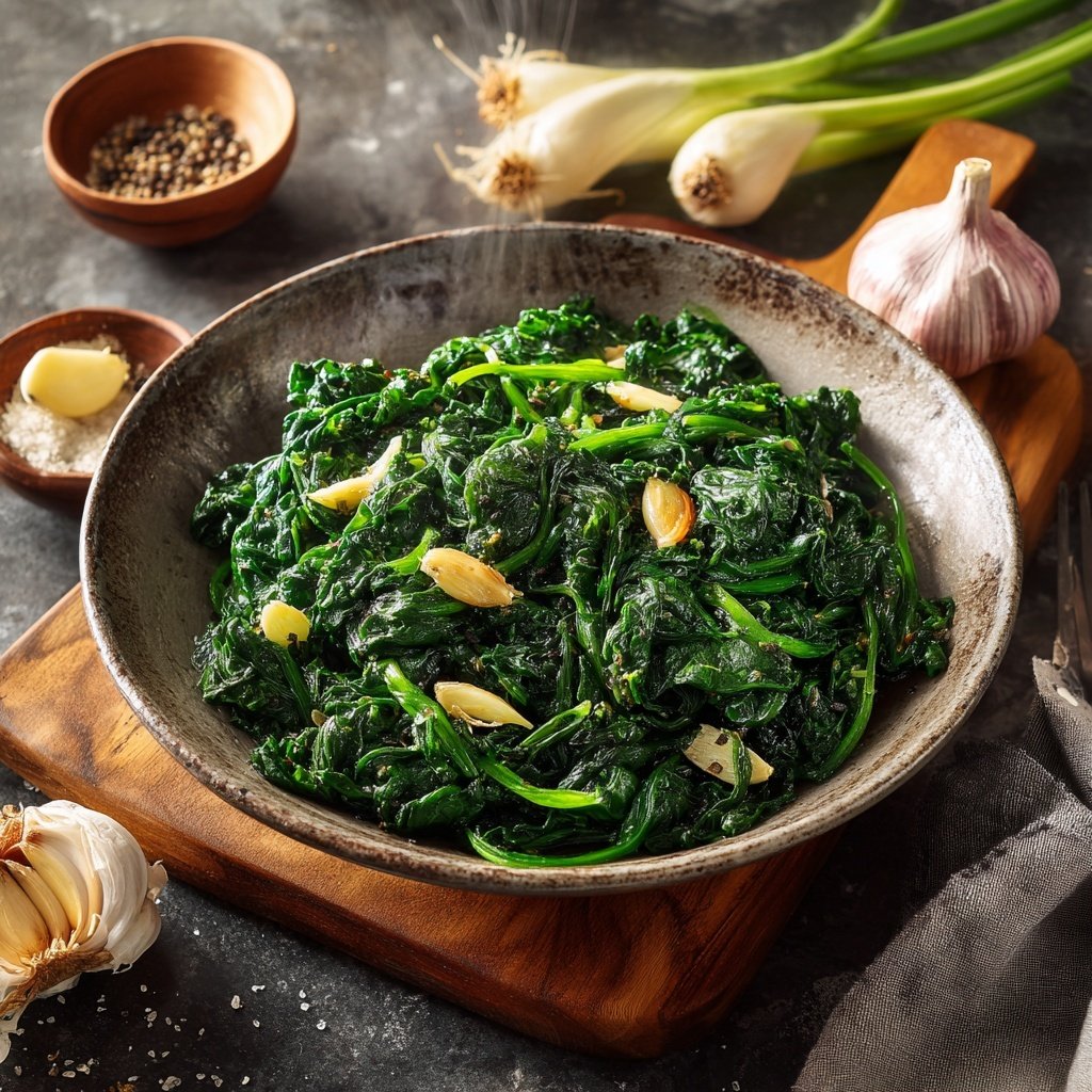 Sautéed Spinach and Garlic