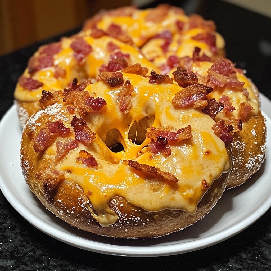 Creamy Bacon Cheddar Bagels