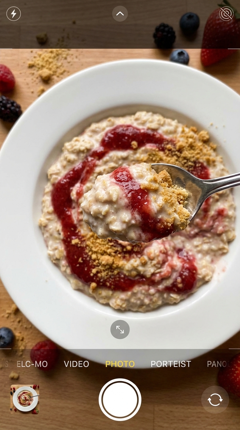 Strawberry Swirl Cheesecake Oats