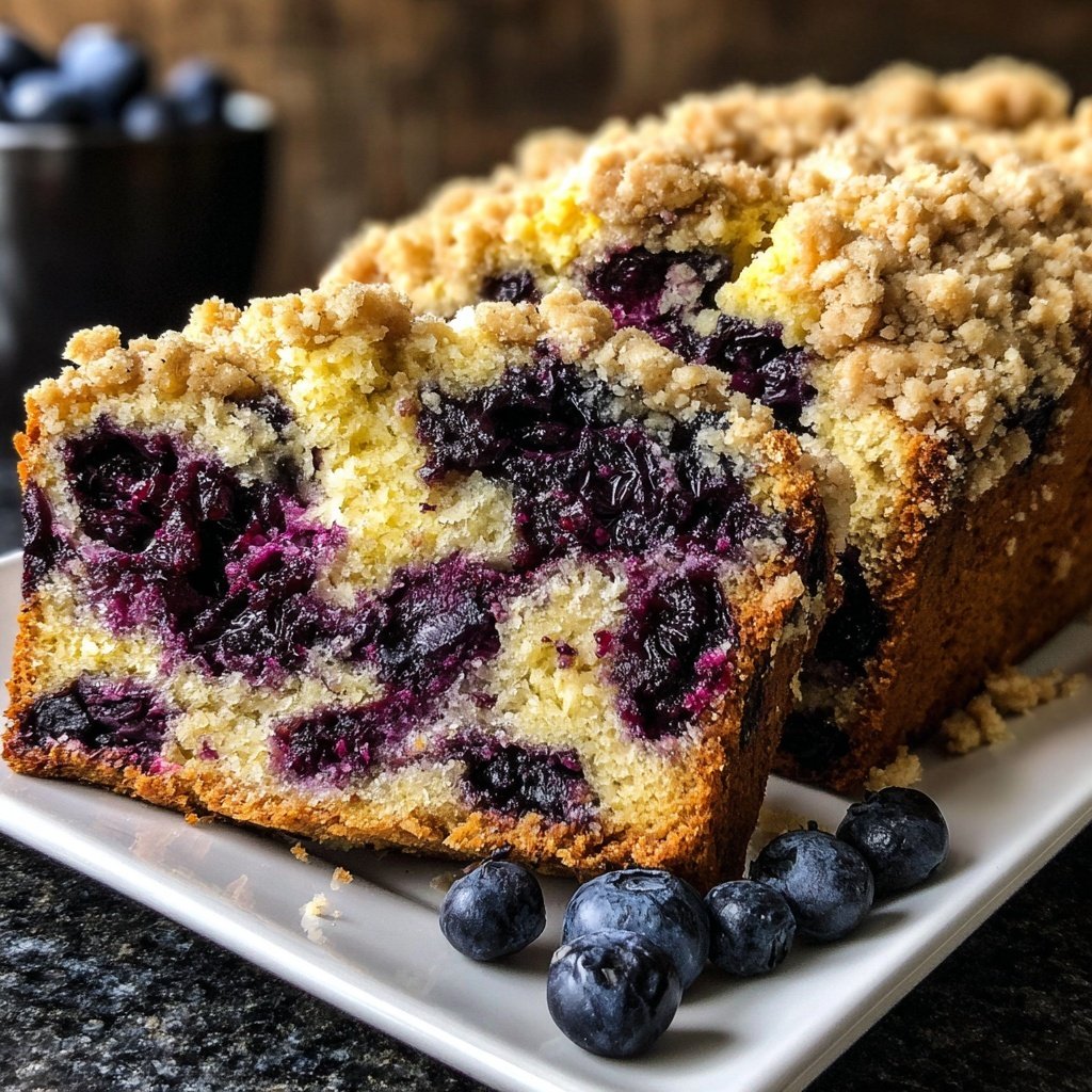 Blueberry Lemon Sourdough with Streusel Crumble