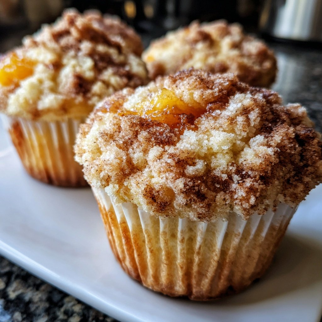 Peach Cobbler Cupcakes