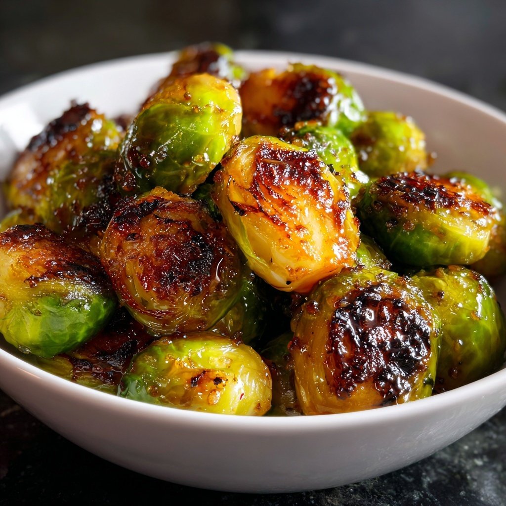 Brussels Sprouts with Pear Glazed