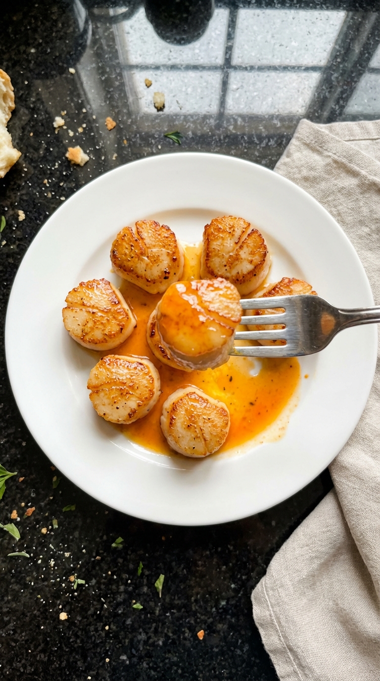 Scallops with Orange Vanishing Sauce