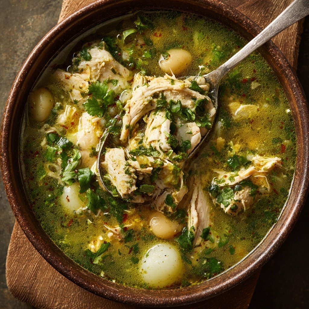 Slow Cooker Chicken Pozole Verde Authentic