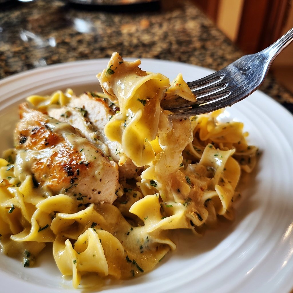 Creamy Chicken Breast with Egg Noodles