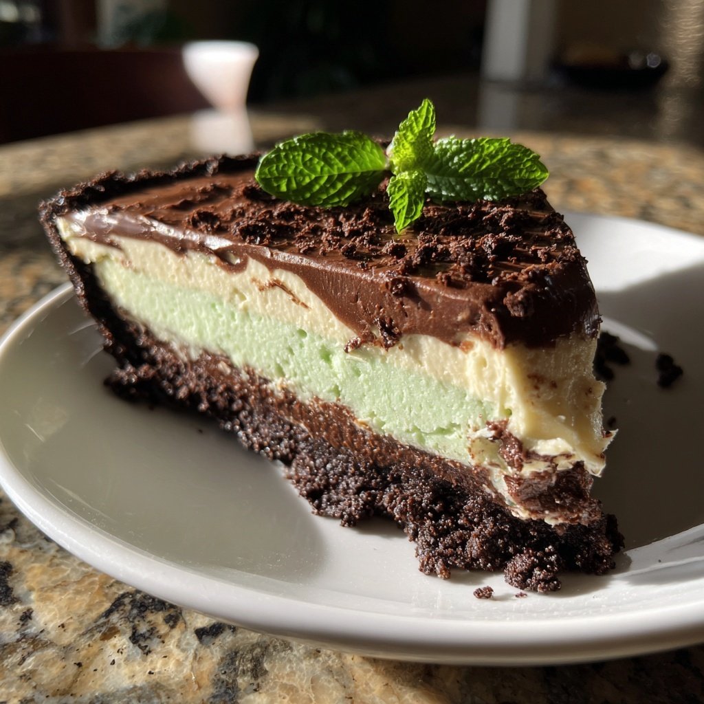 Mint Chocolate Chip Pie