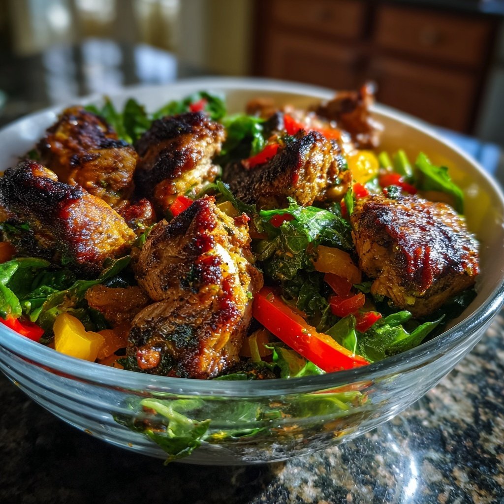 Spicy Jamaican Grilled Chicken Salad