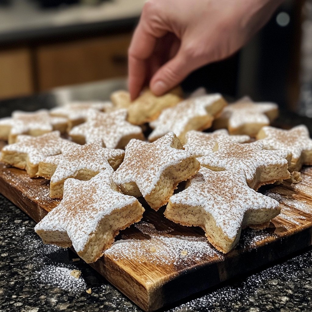 Chewy Cinnamon Star Cookies