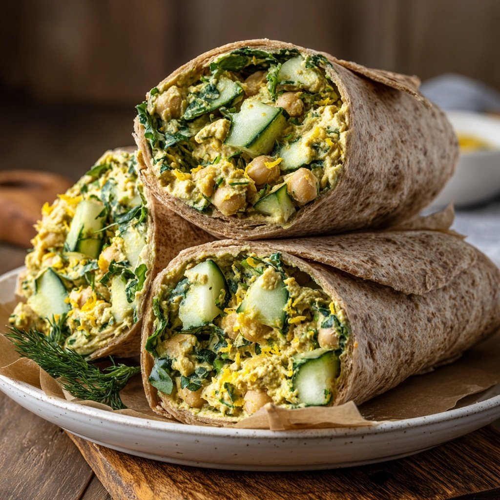 Zesty Chickpea Salad Wraps