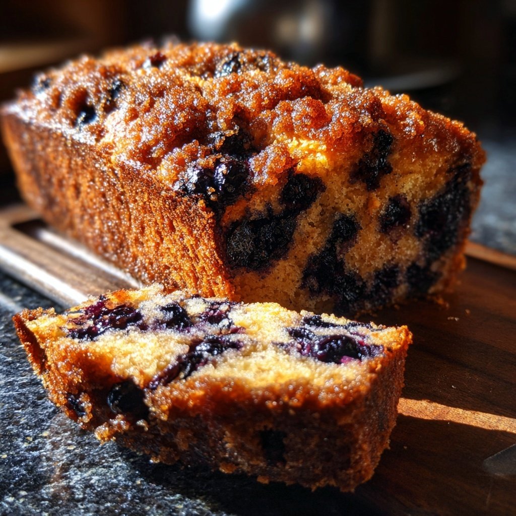 Blueberry Lemon Sourdough with Brown Sugar Topping