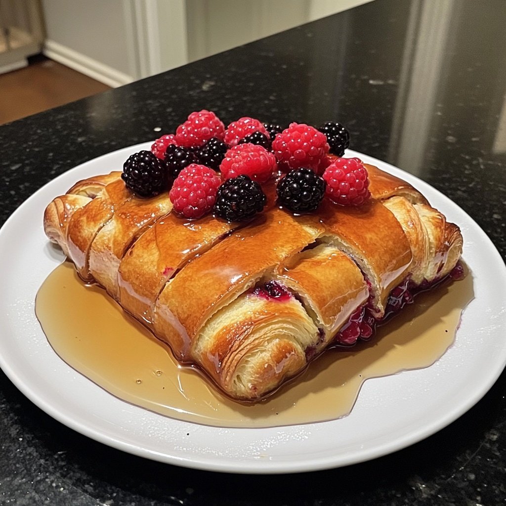 Festive Berry Croissant French Toast Bake​