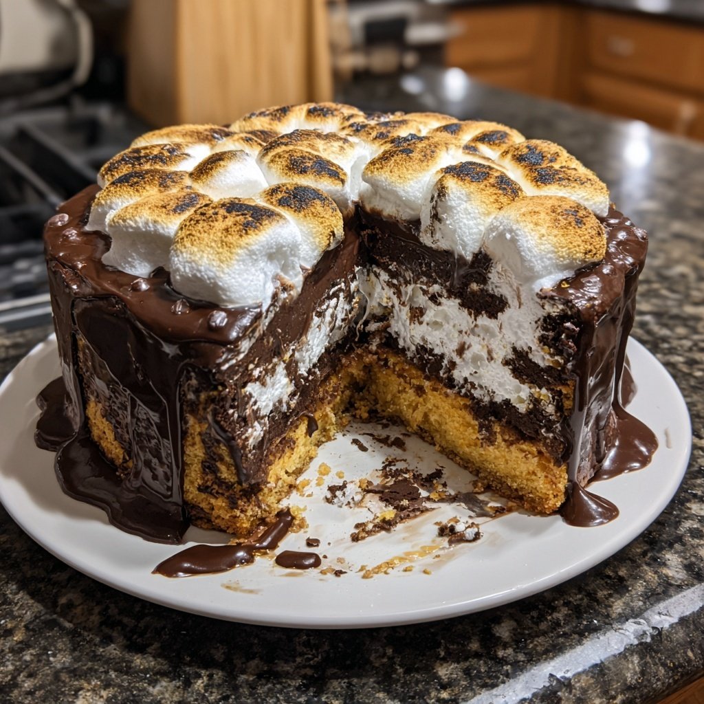 Galentine's S'mores Cake